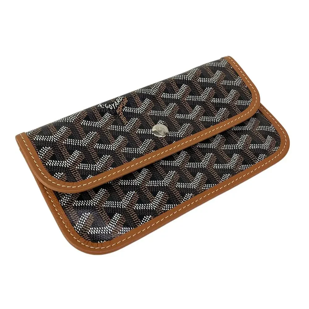 Goyard Saint Louis PM Tote Bag Brown White Dark Brown Coated Canvas Leather